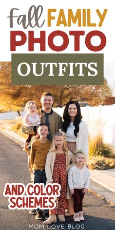 Collage of fall family photos showing family photo outfits and color schemes. Family Photo Outfits Color Combos, Picture Ideas Outside, Beach Pictures Outfits, Family Beach Pictures Outfits, Outdoor Family Photos Fall, Casual Family Photos, Family Photos Fall, Fall Photoshoot Family