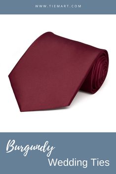 Go for a classic look at your burgundy wedding with a solid color tie. This men's tie is traditionally sized for your groom, groomsmen and the father of the bride and groom. Matching styles for the ring bearer, too. Be sure to request free color swatches to match your wedding colors in person. #burgundywedding #weddingideas #groomsmenattire #groomattire #tie #necktie #weddingplanning Classic Burgundy Ties For Business, Classic Burgundy Suit And Tie Accessories For Business, Burgundy Semi-formal Suit And Tie Accessories, Classic Burgundy Suit And Tie Accessories For Formal Occasions, Classic Burgundy Ties For Formal Occasions, Classic Solid Ties For Work, Classic Solid Ties For Workwear, Burgundy Standard Tie For Black Tie Events, Fitted Burgundy Ties For Black Tie Events