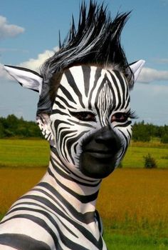 Zebra Costume, Theatrical Makeup