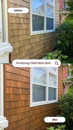 before and after photos of siding on a house