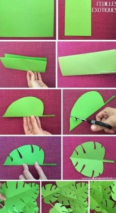 the steps to make a paper leaf