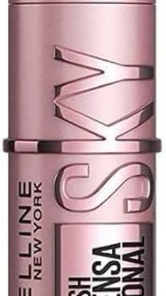 Maybelline New York Lash Sensational Sky High Mascara, Volumising & Lengthening Mascara, Washable Flake-Free Formula Infused with Bamboo Extract & Fibres, 7 ml, Shade: 01, Black Longer Lashes, Eyelash Primer, Eyelashes Mascara