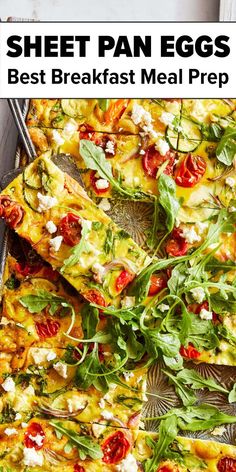 Sheet pan eggs recipe Mediterranean Sheet Pan, Crowd Breakfast, Sheet Pan Eggs, Best Gluten Free Recipes, Sunday Meal Prep, Eggs Recipe, Breakfast Idea, Breakfast Meal Prep