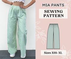 the sewing pattern for this pants is easy to sew