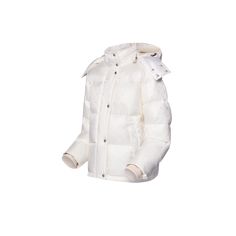 LOUIS VUITTON® - Monogram Puffer Jacket - Milk White Louis Vuitton Fluffy Jacket, Louis Vuitton Zip Up Jacket, Luxury White Winter Puffer Jacket, Luxury White Puffer Jacket, Luxury White Puffer Jacket With Pockets, White Louis Vuitton, Micro Bags, Ballerina Pumps, Trunk Bag