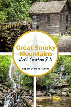 the great smoky mountains north carolina side with text overlay