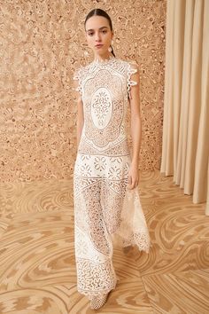 Flora Dress - Pristine Nyc Boutiques, Flora Dress, Visual Language, Pointy Toe Flats, High Neck Sleeveless, Eyelet Dress, Knit Sweatshirt, Signature Print, Lace Panelled