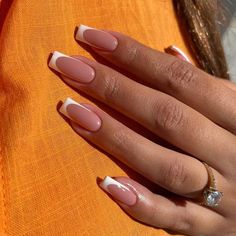 French Tip Acrylic Nails, Her Nails, Classy Acrylic Nails, Acrylic Nails Coffin Short, Fire Nails, Chic Nails, Best Acrylic Nails, Square Nails