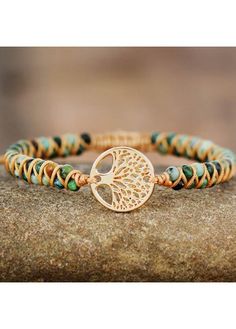 Color:Green;Package Contents:1 X Bracelet;Occasion:Other; Bead Woven Bracelet, Beaded Leather Wraps, Tree Of Life Bracelet, Lovers Bracelet, African Turquoise, Yoga Bracelet, Chakra Bracelet, Woven Bracelets, Healing Bracelets