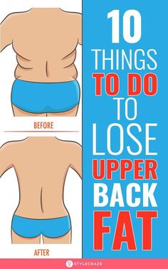 This article provides a specific diet plan and fat-burning exercise routine that you can follow to get rid of upper back fat in 3 weeks. Read on for the deets. Back Fat Exercises, Lose Back Fat, Side Fat, Back Workouts, Back Fat Workout, Fitness Video, Back Fat, Fat Workout, Lose 50 Pounds