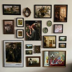 there are many pictures on the wall together