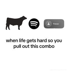 a cow is standing next to a button that says, when life gets hard so you pull out this comboo