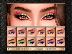 Sims Bratz, Sims Makeup, Ts4 Mods, Sims 4 Cc Kids Clothing, Eyeshadow Collection