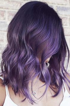 35 Unique Purple and Black Hair Combinations | LoveHairStyles.com Purple Brunette, Purple And Black Hair, Purple Black Hair, Hair Color 2017, Violet Pastel, Black Hair Color, Hair Color Purple, Pretty Hair Color