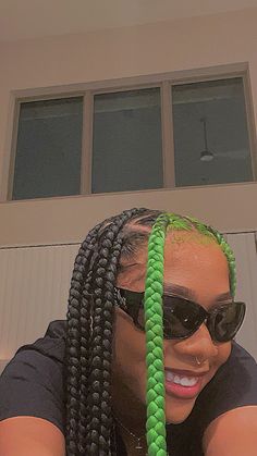 Green Braids, Twisted Hair, Box Braids Hairstyles For Black Women, Braids Hairstyles Pictures, Girl Braids, Protective Hairstyles Braids, Girls Hairstyles Braids, Girls Braids, Braided Hairstyles For Black Women