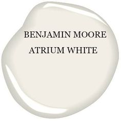 a white paint with the words,'benjamin moore atrum white '