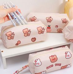 Lovely Bear Pencil Bag PN4961 ●Size:20*7*7cm ●Material:Pu ●About Shipping: We attach great importance to the orders of each customer and parcel delivery. 1.Processing time: 2-3 business days. 2.Shipping time: 10-15 business days to US, please allow 3-4 weeks shipping to other country.(Shipping times can be affected by variable customs clearance times or public holidays.) Canvas Pencil Case, Zipper Pencil Case, School Pencil Case, Cute School Stationary, Cute Pencil Case, Desk Stationery, Kawaii Things, Stationery Essentials, School Pencils