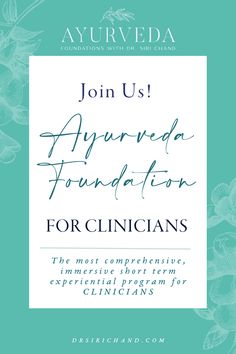 In the past, in your heart, there was something about this system that spoke to you. That woke up your innate awareness that healing might have depth that was not covered in the overburdened medical curriculum already. Join the Ayurveda Foundation for Clinicians, and learn how to use Ayurveda for vitality and resiliency. | ayurveda nutrition | ayurveda recipes | ayurveda diet | ayurveda treatment ayurvedic medicine | ayurveda cleanse Ayurveda Cleanse, Ayurveda Diet, Gut Healing Recipes