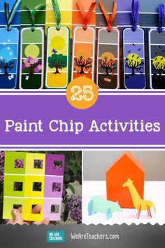 the 25 paint chip activities are great for kids to do with their art and crafts