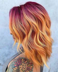 Haircolor Ideas, Hair Orange, Pulp Riot Hair, Hot Orange, Colors Hair, Hot Hair Colors, Hair Chalk