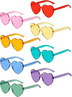 Sunglasses For Party, Halloween Glasses, Wedding Sunglasses, Heart Shaped Glasses, Taylor Swift Party, Taylor Swift Birthday, Bachelorette Party Planning, Heart Glasses, Color Heart