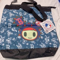 Authentic Tokidoki Boston Red Sox Tote Bag Collab New With Tags Casual Bags With Character Print For Daily Use, Casual Black Bag With Character Print, Casual Black Bags With Character Print, Boston Red, Boston Red Sox, Red Sox, Womens Tote Bags, Boston, Socks