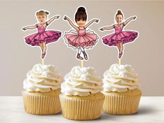 Ballerina Personalized Face Cupcake Toppers, Personalized Cupcake Toppers, Funny Cupcake Toppers, Birthday Decor - Etsy Canada Funny Cupcakes, Ballerina Cupcakes, Personalised Cupcake Toppers, Ballet Birthday, Personalised Cupcakes, Star Of The Day, Personalized Party Decor