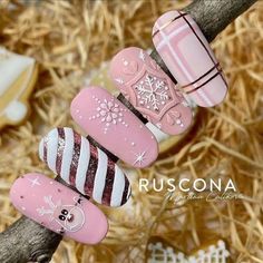 Rockabilly Nails, Winter Nail Art Designs, Nail Art Noel, Nail Designs Valentines, Baby Nails, Basic Nails, Pretty Nail Designs, Crazy Nails