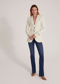 THE CITY BLAZER | Favorite Daughter City Sidewalk, Walking To Work, Stitching Details, Favorite Daughter, Christmas 2024, Camel Color, White Blazer, Colored Blazer, Off Duty