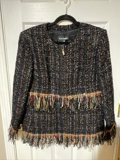 New With Tag CHANEL 17A Jacket Tweeded Tulle MD046 Size: 50. Condition is "New with tags". Shipped with USPS Priority Mail. See pictures for more details! Multicolor Long Sleeve Tweed Jacket, Multicolor Long Sleeve Tweed Jacket For Fall, Chanel Fashion, Brands Outlet, Priority Mail, Vest Jacket, 50 %, Chanel, Women Accessories