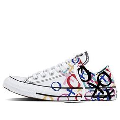 Converse Chuck Taylor All Star 'White Red Blue' 159715C (SNKR/Retro/Casual/Unisex/Low Top/Graffiti/Multicolor) Converse Chuck Taylor All Star, Chuck Taylor All Star, Converse Chuck, Chucks Converse, Chuck Taylor, Chuck Taylors, Low Top, All Star, Red Blue