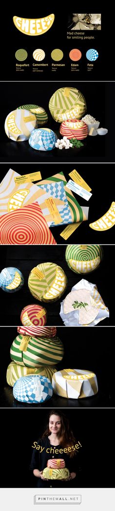 several plates with different designs and colors on them