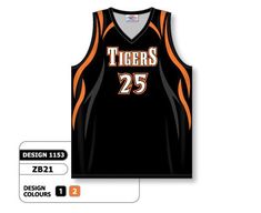 an orange and black basketball jersey with the number 25 on it's chest, in front of a white background