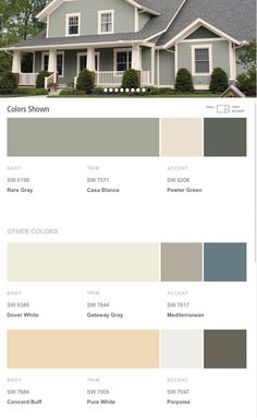 the exterior color scheme for a house