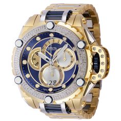 Invicta Marvel Men's Watch (Mod: 34848) | Invicta Watches Diamond Chronograph Watch With Round Dial, Modern Diamond Watches With Subdials, Formal Diamond Chronograph Watch, Luxury Diamond Chronograph Watch With Metal Dial, Diamond Skeleton Dial Watch For Anniversary, Diamond Watch With Skeleton Dial And Round Dial, Luxury Watches With Diamond Accents, Diamond Quartz Watches With Round Dial, Modern Yellow Gold Diamond Watch