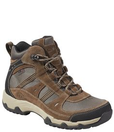 From L.L.Bean&#x2C; the Men's Trail Model 4 Hiking Boots feature:Durable suede-and-fabric upperTEK2.5® waterproof membrane in upper keeps feet dryHeel and toe bumpers add durabilityAdjustable&#x2C; lace-up designLaces not waterproofCushioned EVA midsole and removable footbed provide exceptional comfortVertiGrip rubber outsole provides reliable traction on a variety of surfacesImported. Dry Heels, Bean Boots, Ll Bean, Dillard's, Hiking Shoes, L L Bean, Hiking Boots, Latest Trends, Hiking