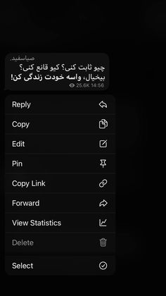 an arabic language menu on the iphone