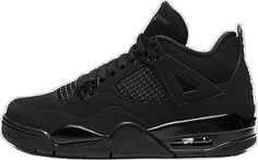 Black Breathable High-top Air Jordan 4, Black Air Jordan 4 High-top Breathable, Black Breathable Air Jordan 4 For Sports, Black Air Jordan 4 Breathable For Sports, Sporty Black Air Jordan 4 For Sports, Casual Black Air Jordan 4 For Sports, Black High-top Air Jordan 4 For Sports, Black Air Jordan 4 High-top Sneakers, Black Air Jordan 4 Casual Sports Shoes