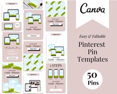 the pinterest pin templates for canva