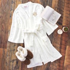 This Monogrammed Robe will become your favorite thing to put on when you get out of the shower, or when you are fixing your hair and makeup! Our Cozy Robe is an effortless way to add an extra layer on slightly chilly days, or to add to your fave monogrammed Marleylilly pajama set for a lazy Saturday while lounging at home. Available in a classic ivory color, this robe would also be a great bridesmaids gift! Add some fabulous monogrammed slippers for super-comfy custom style all year long.Made of Lazy Saturday, Marley Lilly, Pajama Robe, The Shower, Hair And Makeup, Fix You, Ivory Color, Put On, Bridesmaid Gifts