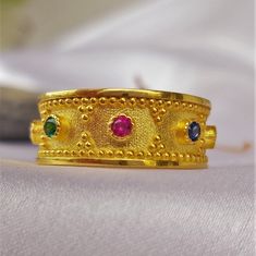 Byzantine Gemstone Ring As Gift, Byzantine Style Gemstone Rings For Gifts, Byzantine Gemstone Ring For Gift, Byzantine Multi-stone Jewelry As Gift, Byzantine Rings With Intricate Design For Gift, Byzantine Style Ring With Intricate Design As Gift, Byzantine Ring With Intricate Design For Gift, Gold Byzantine Ruby Ring For Gift, Gift Byzantine Style Ruby Ring With Gemstone