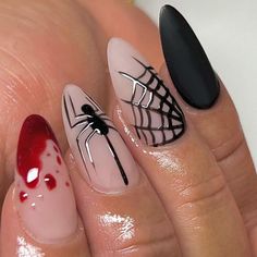 PRICES MAY VARY. Cute Press on Nails:There are 24 halloween press on nails in one pack,Beautiful and cute press on nails false nails comes with has 12 different sizes,you can chose them to bepolished to the most suitable size,it fits any finger perfectly. Easy to Use:Full cover acrylic nails just choose the nail piece that suits you,polish the nail bed,stick the jelly glue we give away on your nails,then press the cute halloween fake nails on the nails for 30 seconds to get the natural manicure Spooky Nail Art Almond, Short Spooky Nails Gel, Iv Gel Nails, Elegant Spooky Nails, Halloween Nails Short Stiletto, Spooky Nail Ideas Short, Halloween Nail Inspo Short Nails, Short Blood Nails, Hand Painted Halloween Nails