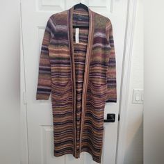 Brand New With Tags, Size Medium, With Natural Fibers. Multicolor Long Cardigan For Layering, Long Multicolor Cardigan For Layering, Zara Knit Sweater Coat For Fall, Multicolor Long Sweater For Fall, Long Multicolor Sweater For Fall, Zara Multicolor Sweater For Spring, Zara Multicolor Spring Sweater, Zara Long Sleeve Knitted Cardigan, Zara Knit Outerwear