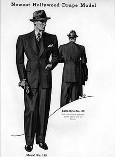 Clothing Lookbook, 1950s Men, 1940s Suit, Modern Suits, Broad Shoulders, Fashion Articles, Model Outfits