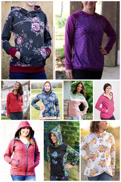 many different types of women's hoodies and sweatshirts