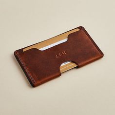 Slim Leather Card Holder Personalised Initials / Handmade Men's Minimalist Card Wallet / UK Leather Weekend Wallet / Brown, Black, Navy - Etsy Romania Classic Card Holder For Everyday Carry, Minimalist Card Holder With Interior Slots, Brown Minimalist Card Holder With Rfid Blocking, Minimalist Brown Card Holder With Coin Pocket, Minimalist Brown Card Holder With Card Slots, Minimalist Brown Card Holder With Slots, Brown Card Holder With Card Slots For Everyday Carry, Brown Minimalist Card Holder For Gift, Leather Phone Stand