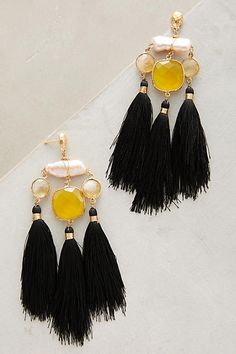 Draped Bellavista Drops - anthropologie.com Bella Vista, Bohemian Jewelry, Diy Earrings, Tassel Earrings, Statement Jewelry