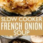 slow cooker french onion soup is an easy and delicious side dish for any meal