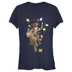 You've got a friend in this cool Pixar Toy Story graphic style! Don't worry if there's a snake in your boot because Woody is here to save the day with awesome designs with Woody, Buzz Lightyear, Rex, Slinky Dog, Hamm, Jessie, and all your favorite Toy Story characters! First step to infinity and beyond; second step to out-of-this-world fashion with Toy Story-inspired styles! Size: L.  Color: Blue.  Gender: female.  Age Group: kids. Toy Story Christmas, Slinky Dog, Graphic Fashion, Toy Story Characters, Christmas Clothing, Woody Toy Story, Flowers Black, Christmas Gifts Toys, Pixar Toys