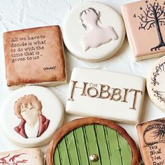 some cookies are decorated with the characters of harry potter